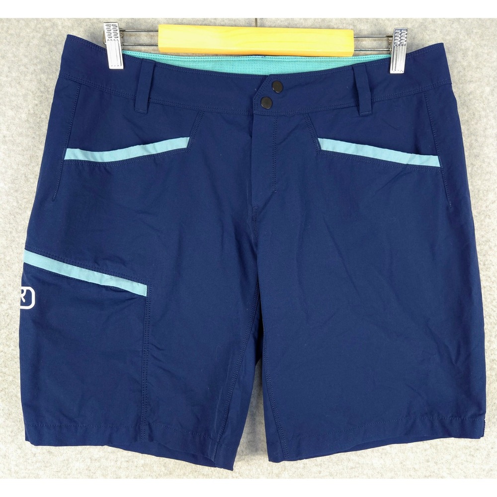 Women’s Athletic Shorts - Navy with Light Blue Trim